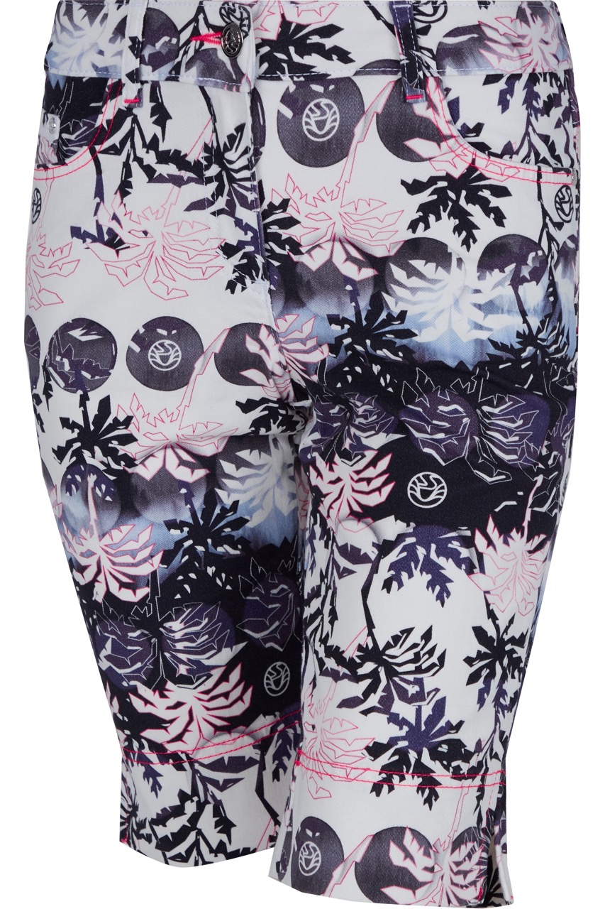 Bermuda-Shorts mit Palmen-Print