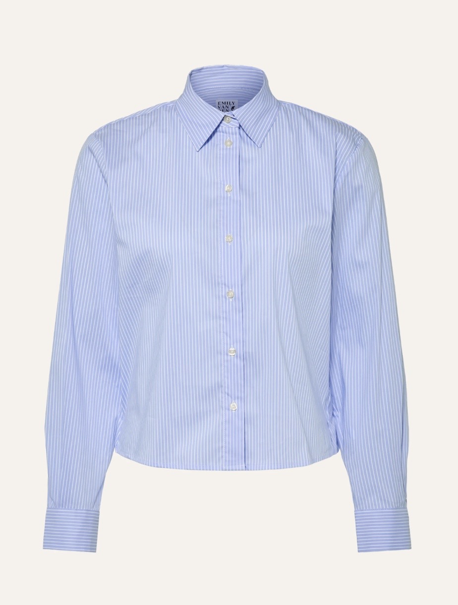Bluse blau weiß gestreift