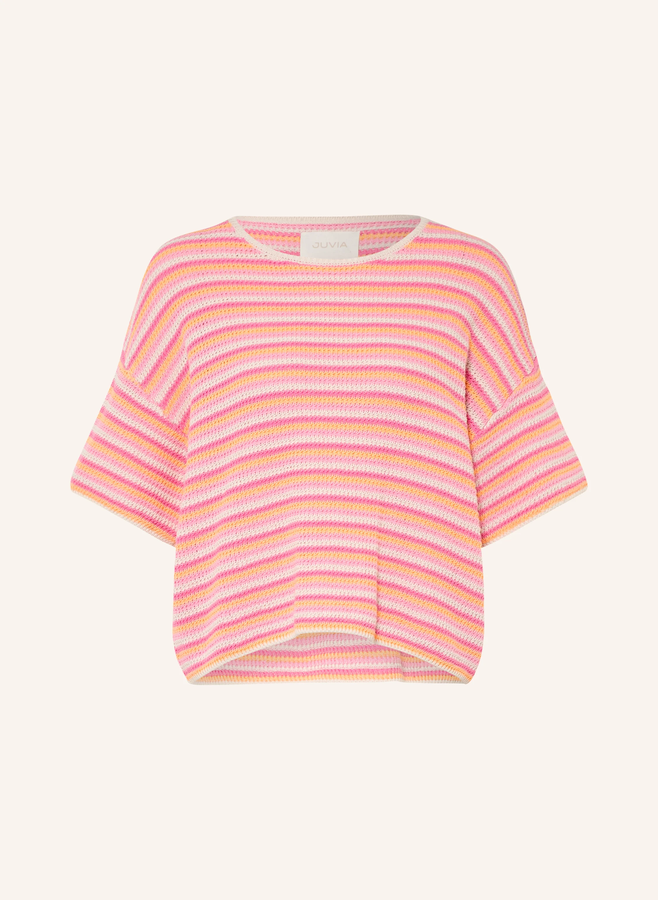 Sweater striped begonia pink