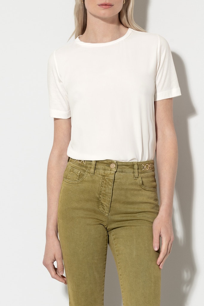 T-Shirt aus Seiden-Mix