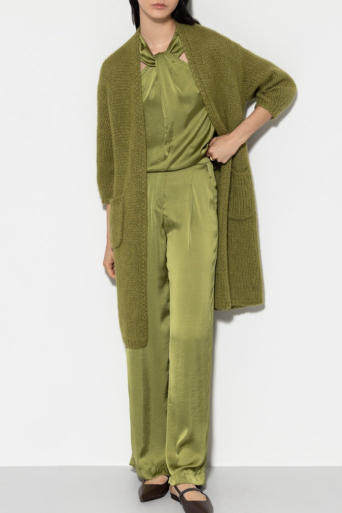 Longcardigan aus Alpaka-Mix