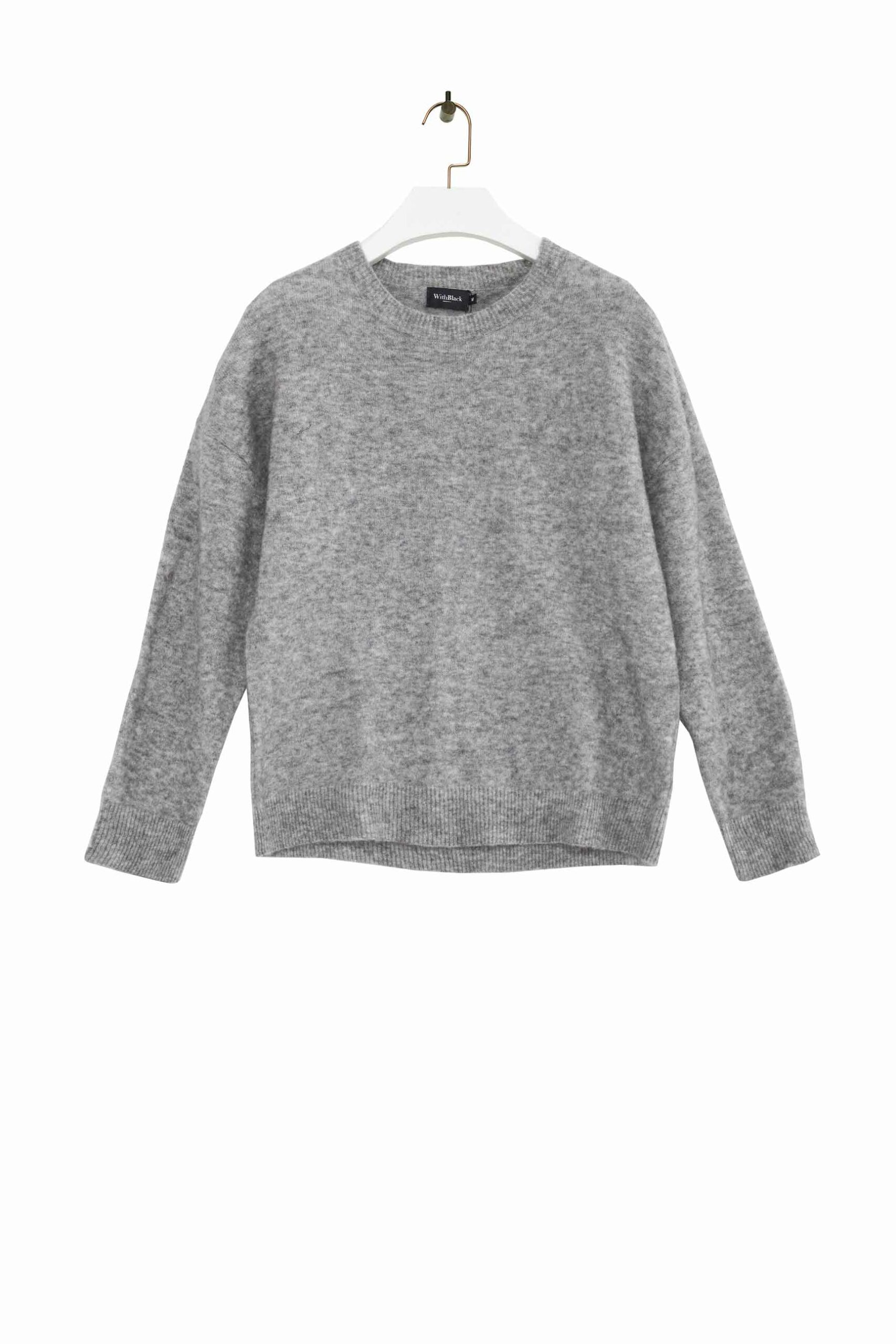 Mohair Pullover grau melange