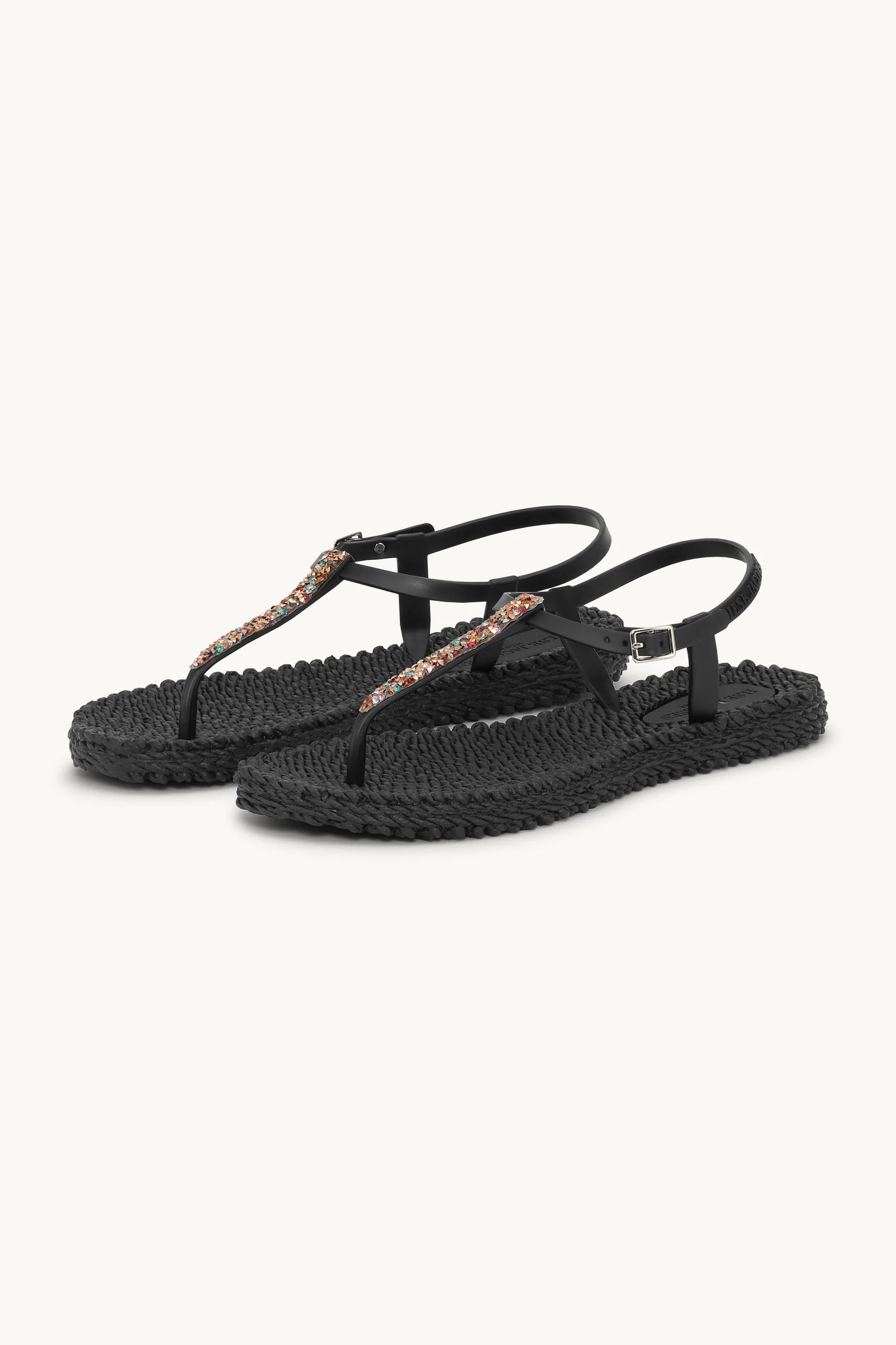 Flip Flops Black Strasssteine