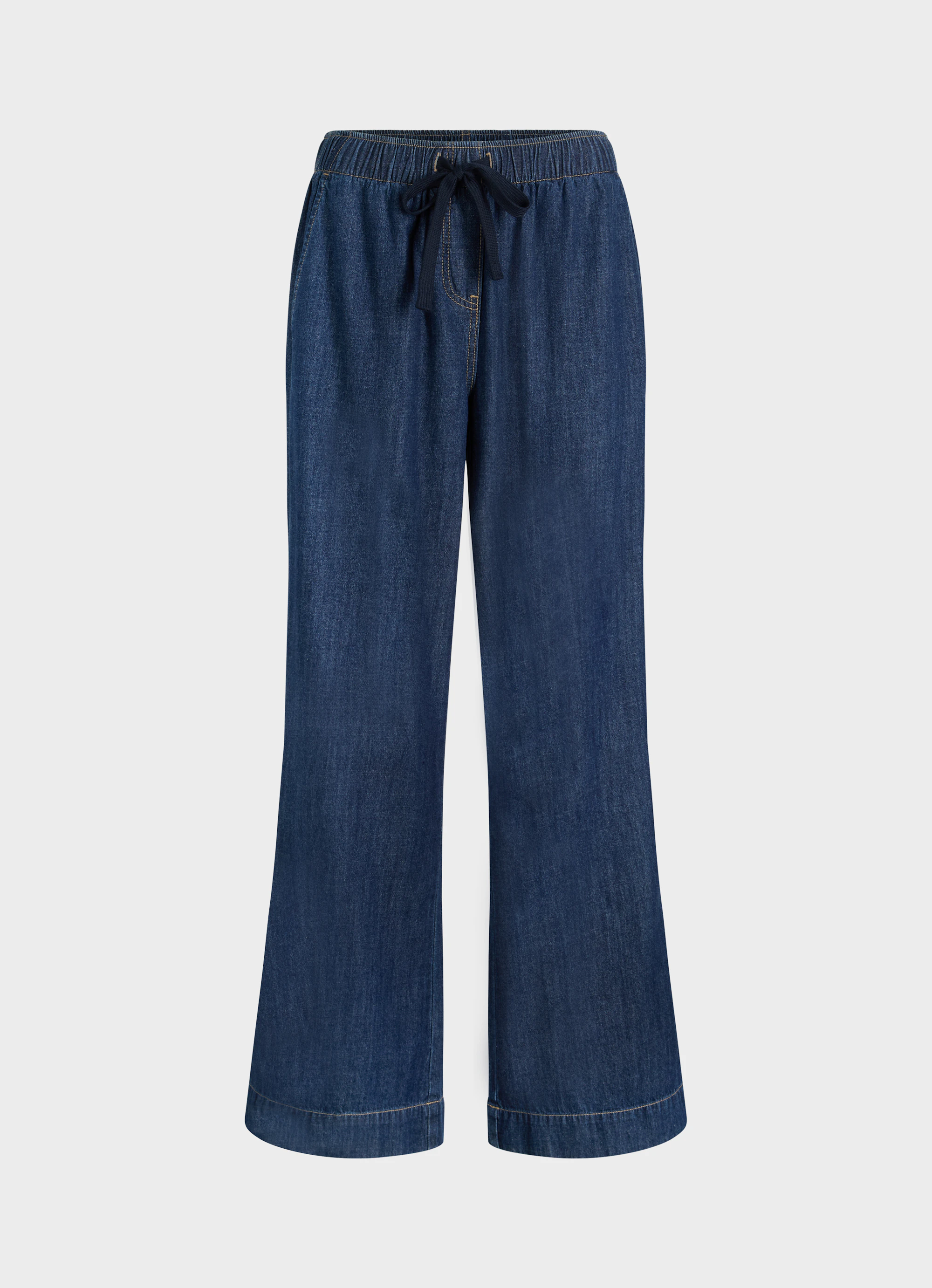 Dark Denim Pants Wide Leg