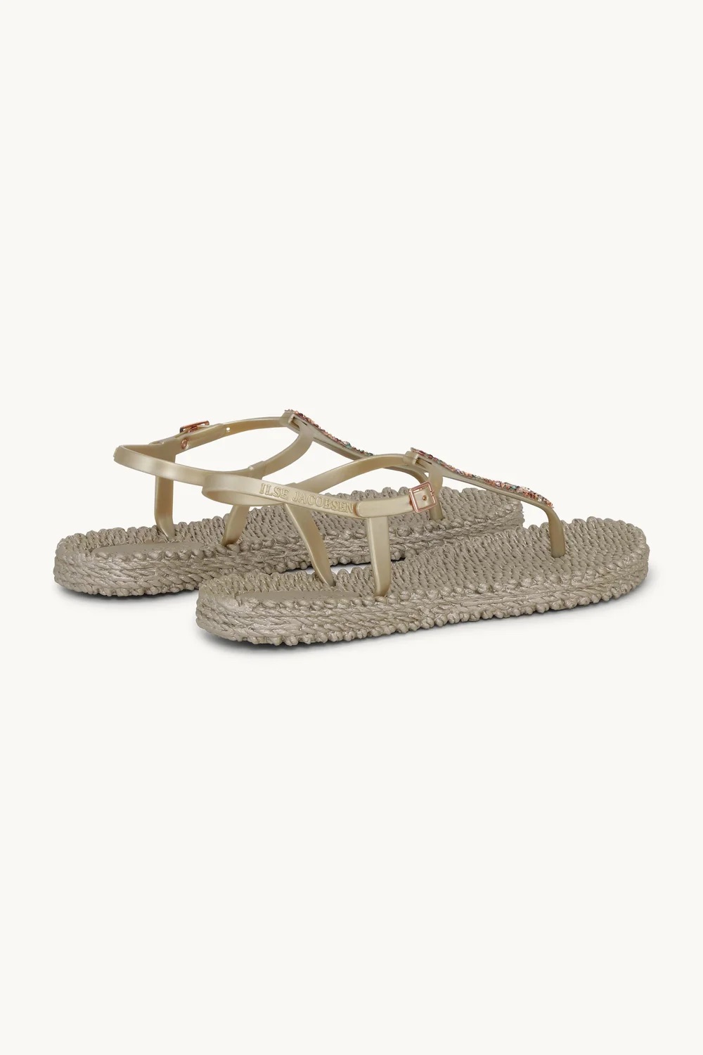 Flip Flops Platin Strasssteine