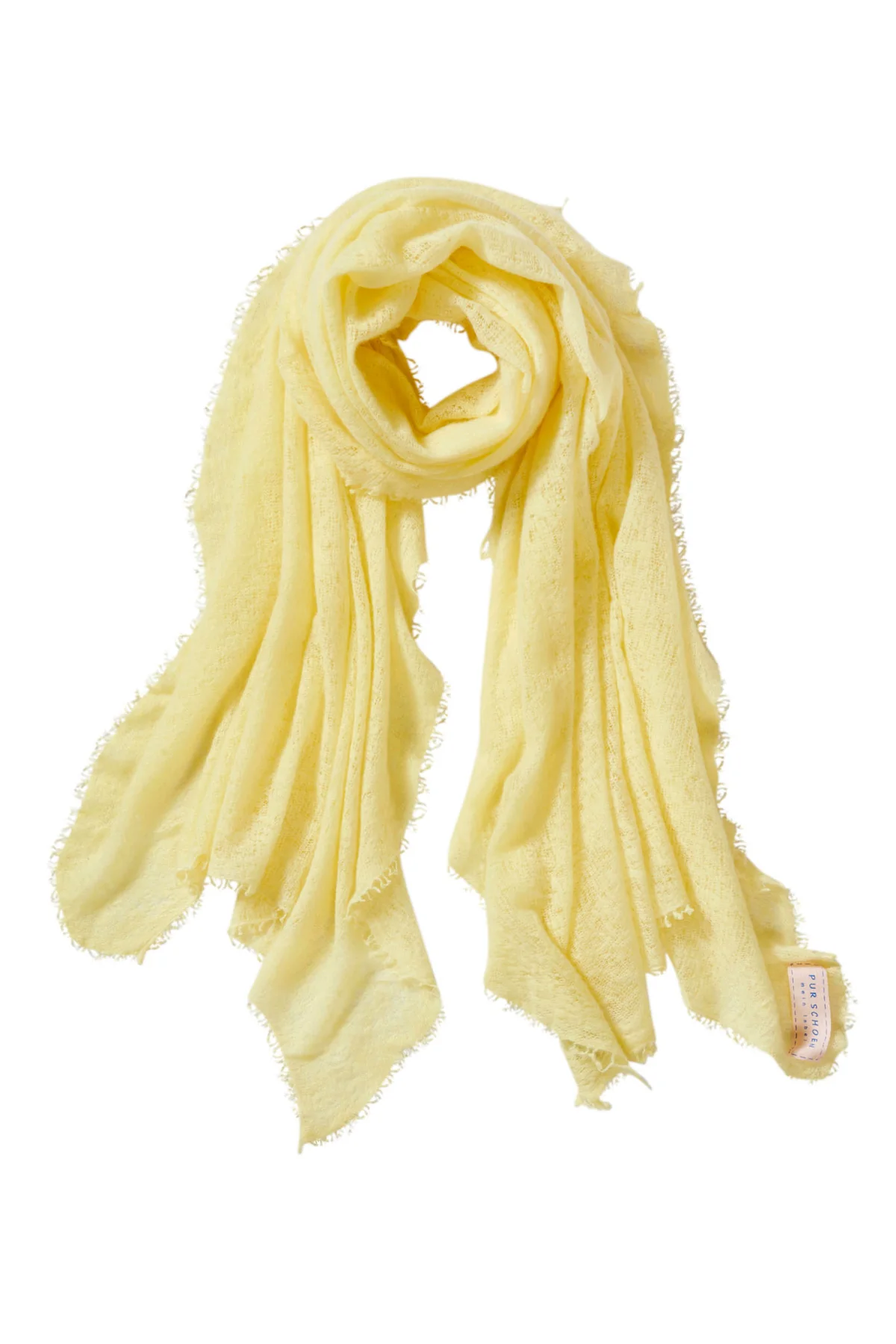 Cashmere-Schal Puder gelb