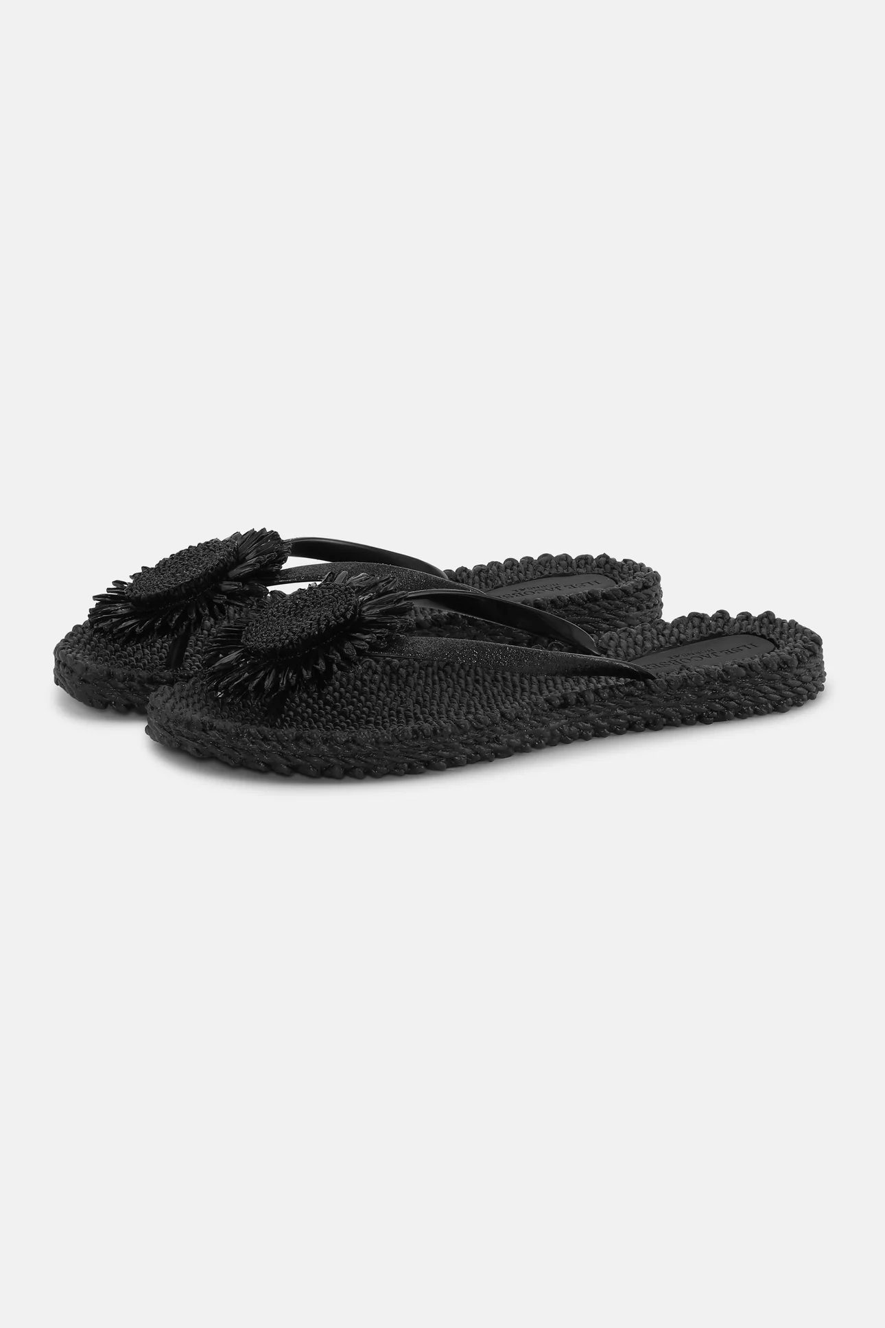 Flip Flops mit Blume (black)