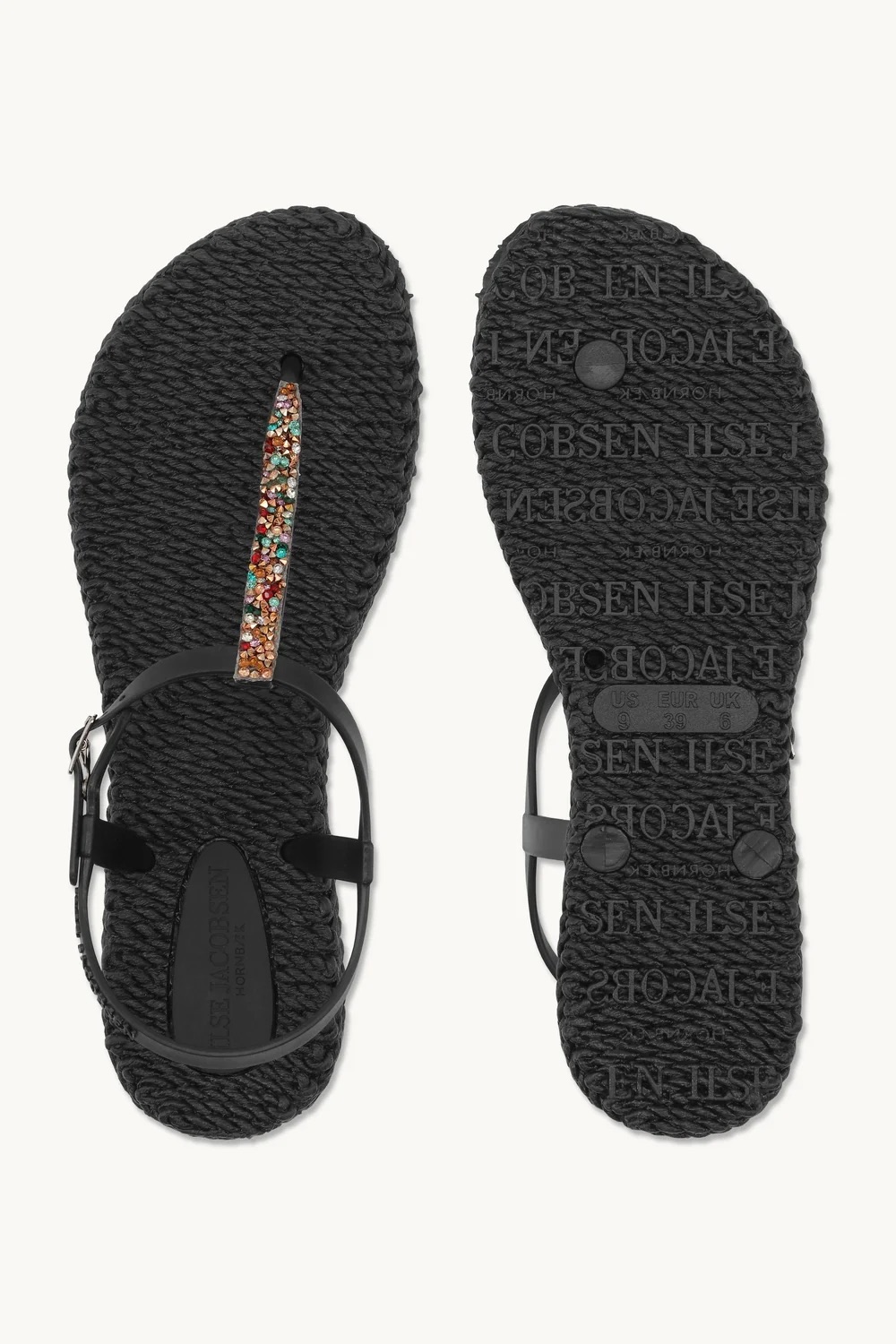 Flip Flops Black Strasssteine