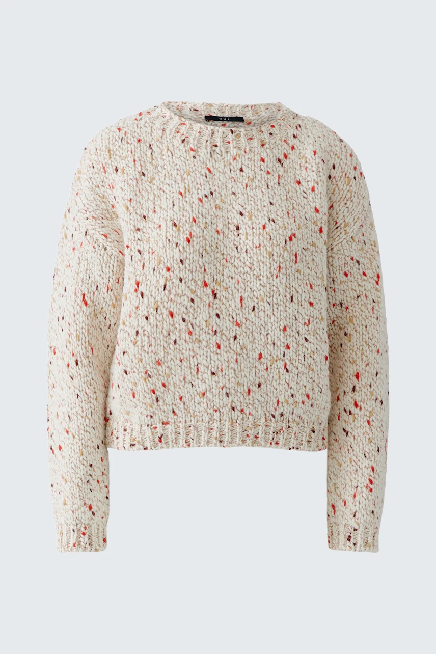 Pullover white yellow