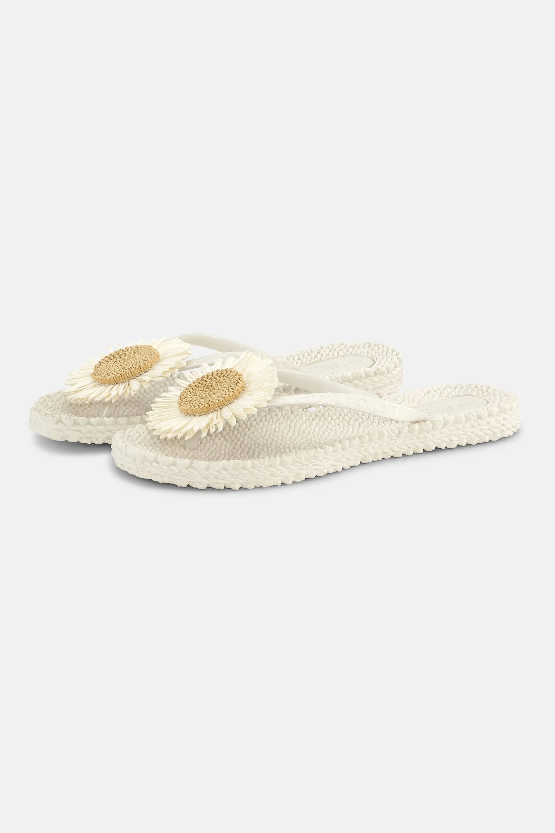 Flip Flops mit Blume (creme)