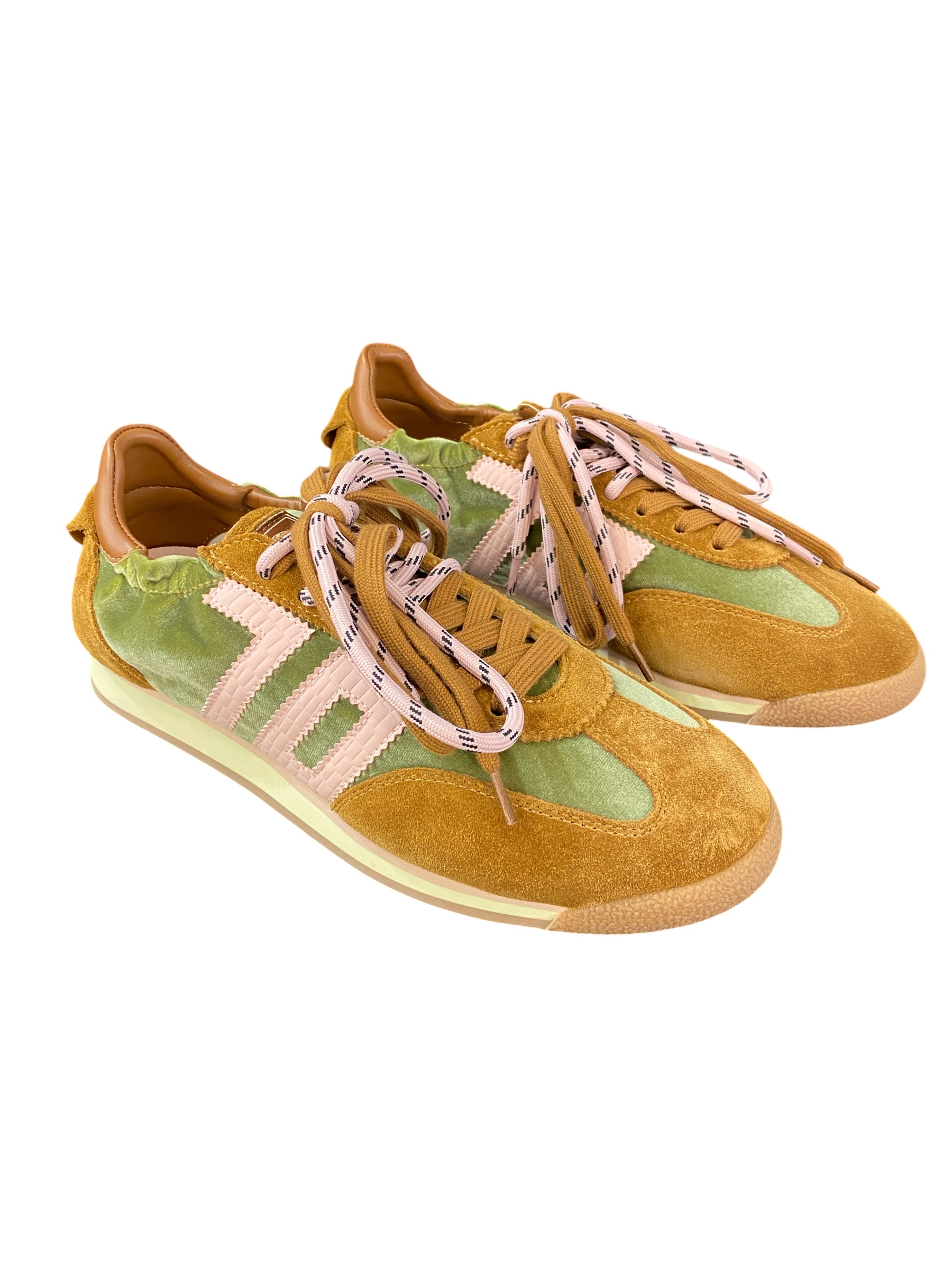 Sneaker Rocket Velvet hellgrün/nude