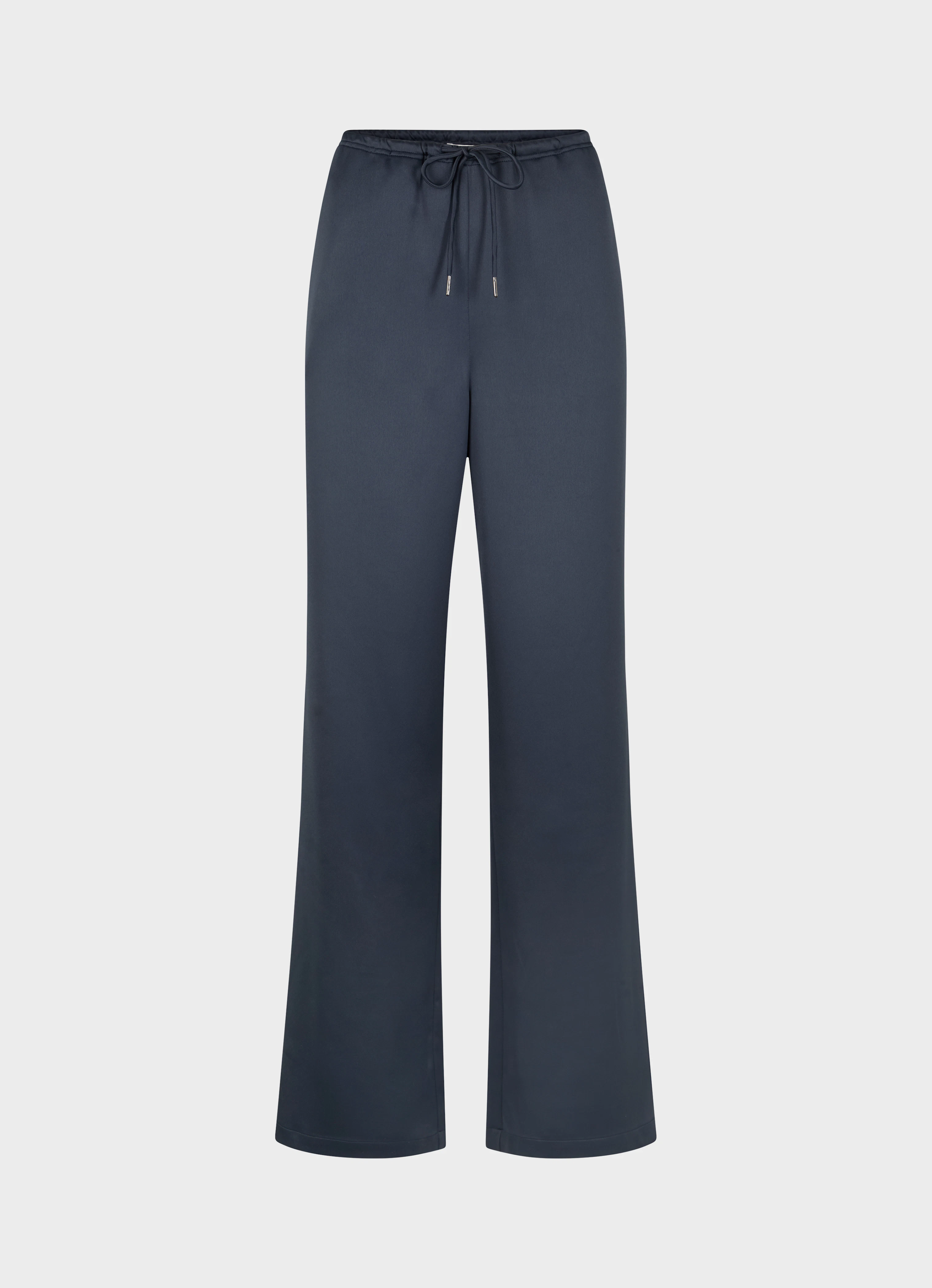 Satin Pants Wide Leg navy