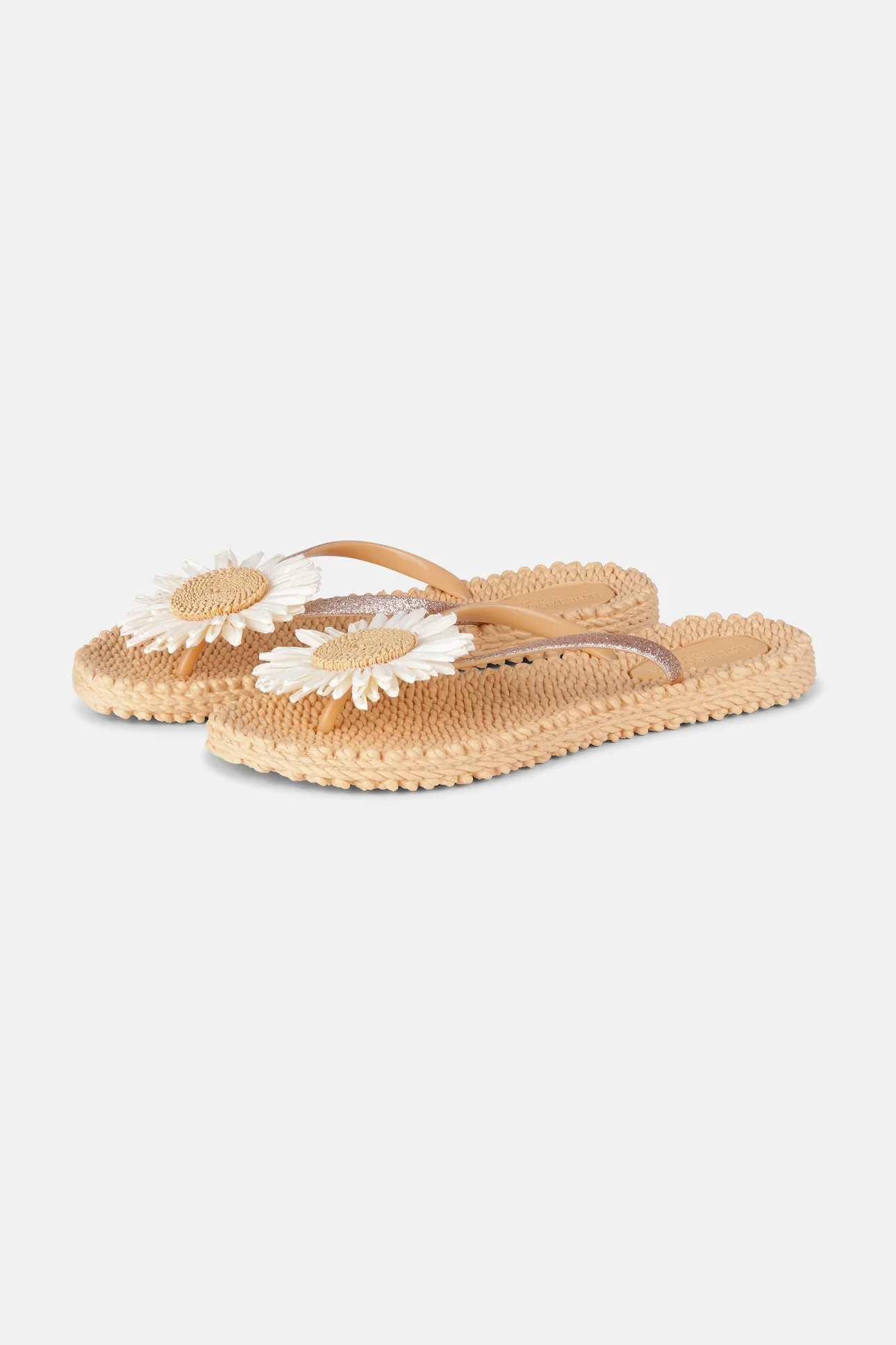 Flip Flops mit Blume (beige)