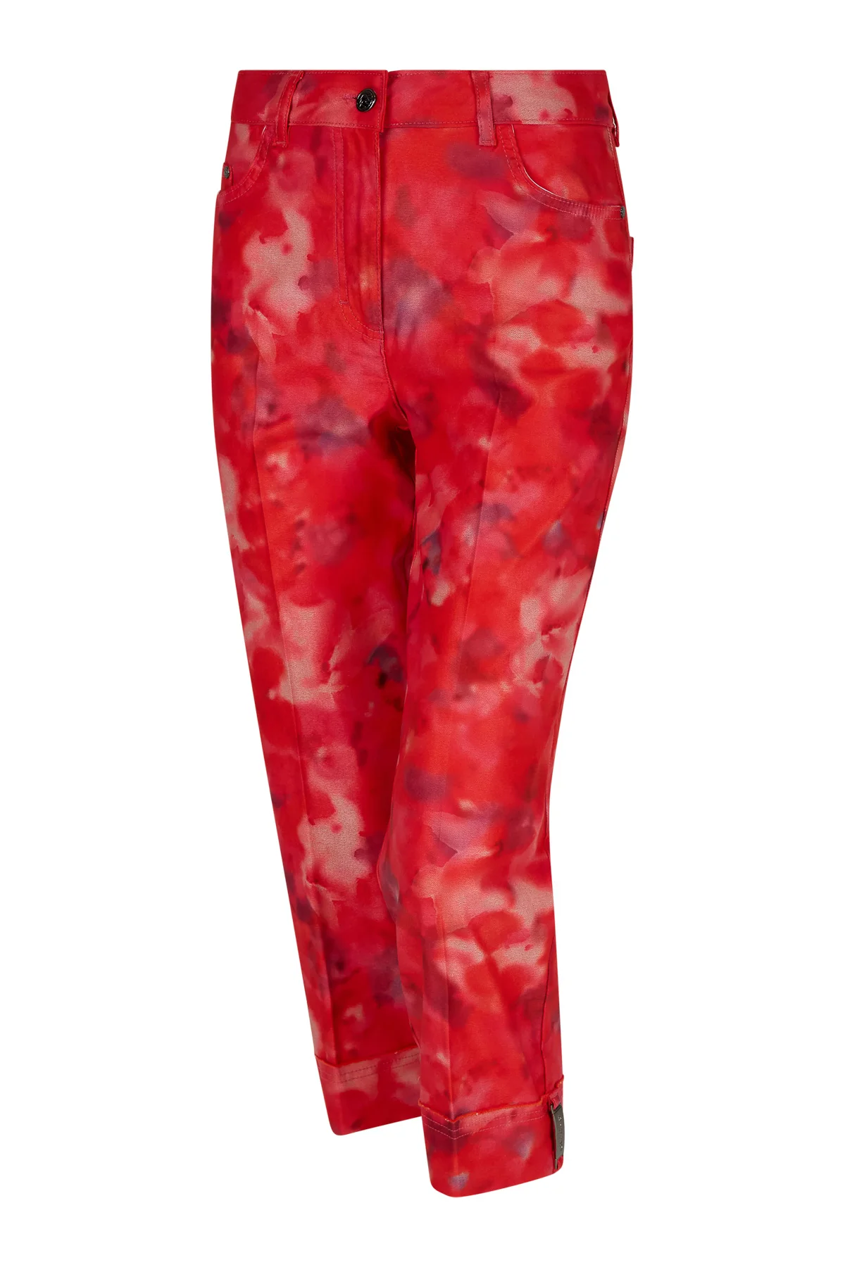 Modische Jeans mit geradem Bein und trendigem Allover-Druck