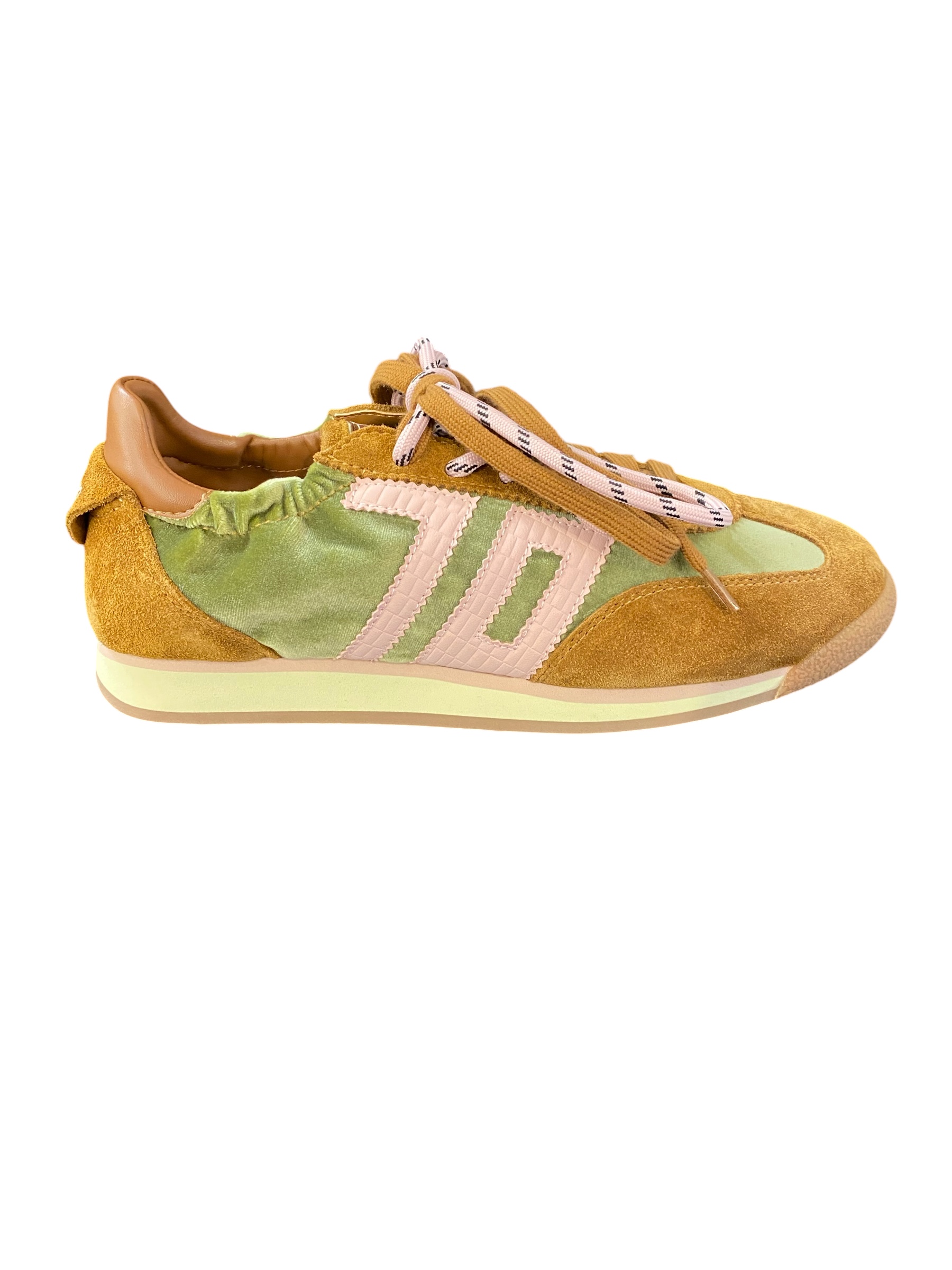 Sneaker Rocket Velvet hellgrün/nude