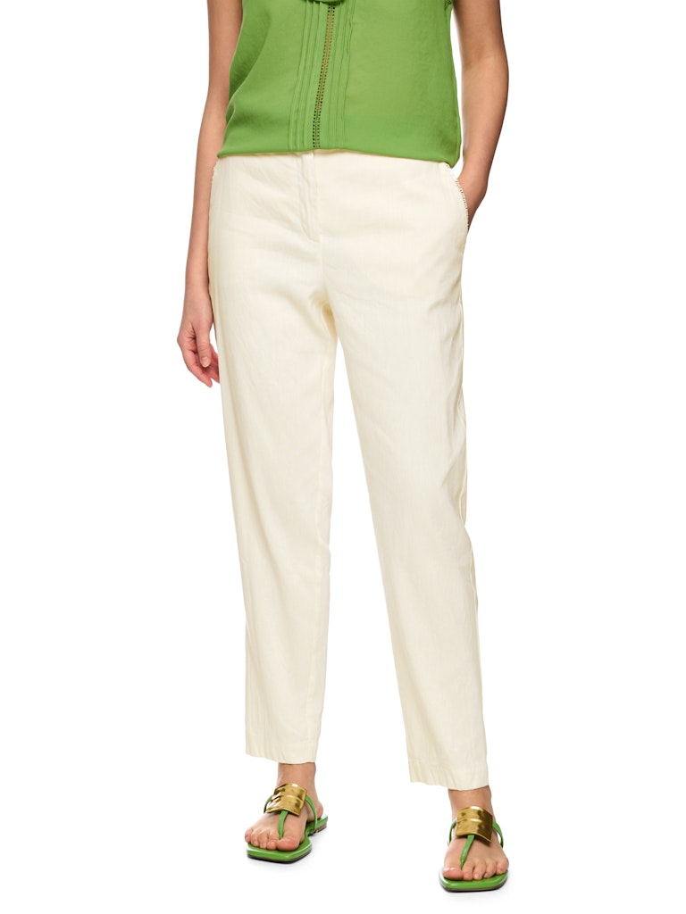 hose, beige, leicht, gerade geschnitten, keine sichtbaren muster